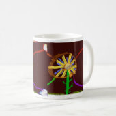 Digital Sunflower Impressionist Art Mug コーヒーマグカップ (正面右)