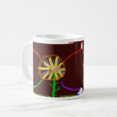 Digital Sunflower Impressionist Art Mug コーヒーマグカップ (正面左)