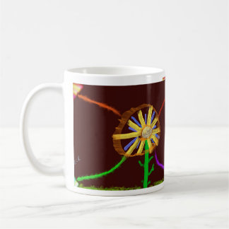 Digital Sunflower Impressionist Art Mug コーヒーマグカップ