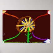 Digital Sunflower Poster ポスター (正面)