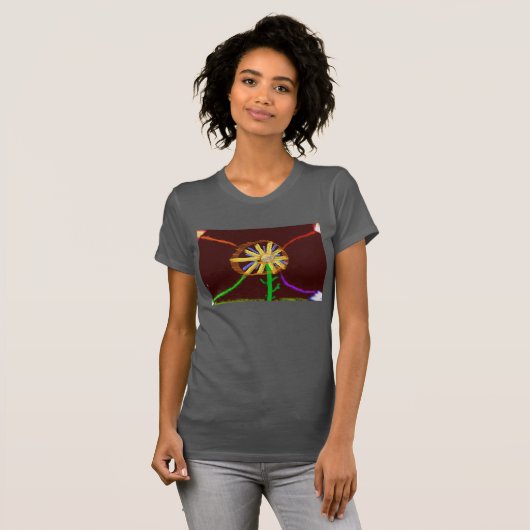 Digital Sunflower Women's T-Shirt Tシャツ (正面フル)