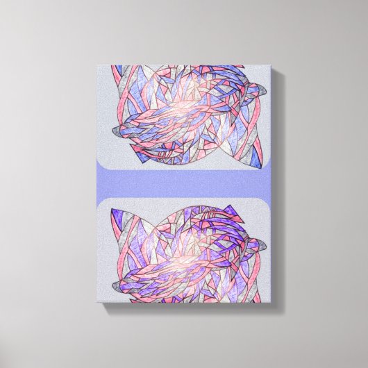 Digital Tentacles Abstract Modern Art Print キャンバスプリント (正面)