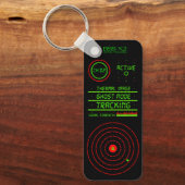 Digital Tracking Ghost Mode Surveillance Design  キーホルダー (正面)