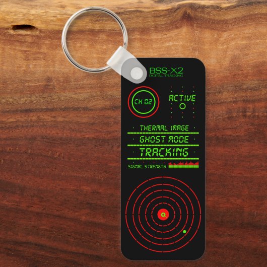 Digital Tracking Ghost Mode Surveillance Design  キーホルダー (正面)