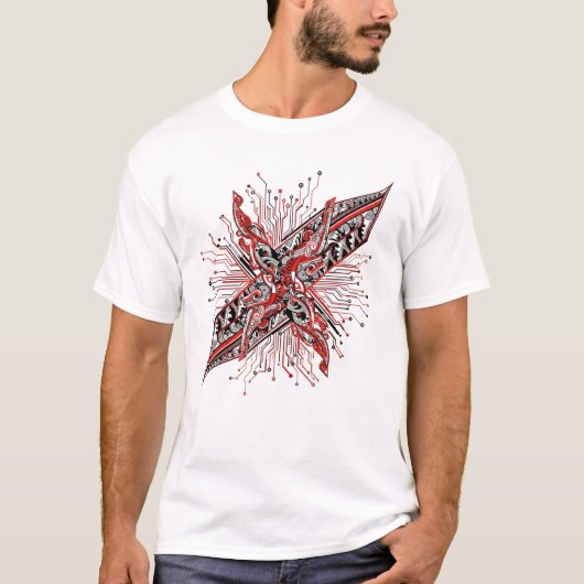 Digital Tribal Blade Tシャツ (正面)