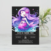 Digital Under the Sea Mermaid Birthday 招待状 (スタンド正面)