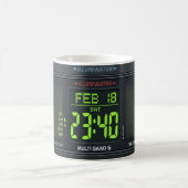 Digital Watch Face Design コーヒーマグカップ (中央)