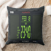 Digital Watch Face Lumbar Pillow クッション (ブランケット)