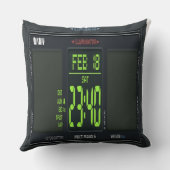 Digital Watch Face Lumbar Pillow クッション (裏面)