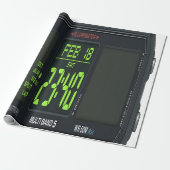 Digital Watch Face Wrapping Paper ラッピングペーパー (アンロールド)