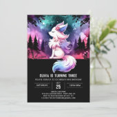 Digital Whimsical Wolf Birthday 招待状 (スタンド正面)