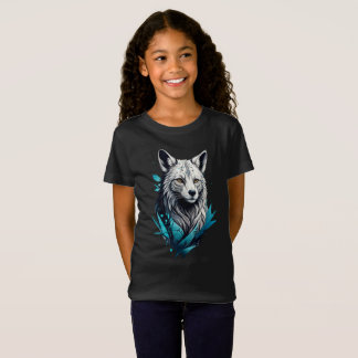 Digital Wolf Basic Kids Girl's Tシャツ