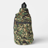 Digital Woodland Military Camouflage Pattern スリングバッグ (正面)