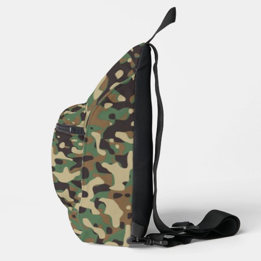 Digital Woodland Military Camouflage Pattern スリングバッグ (右)
