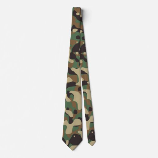 Digital Woodland Military Camouflage Pattern ネクタイ (正面)