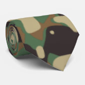 Digital Woodland Military Camouflage Pattern ネクタイ (ロール)