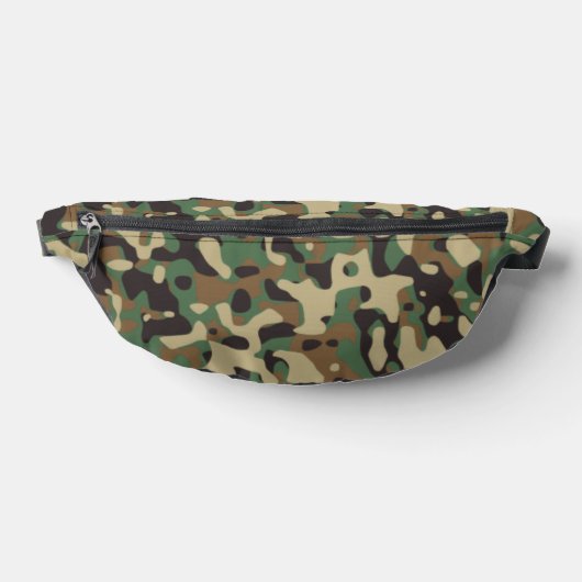 Digital Woodland Military Camouflage Pattern ファニーパック (レイダウン)