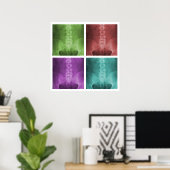 Digital X-Ray Pop Art Square Poster ポスター (ホームオフィス)