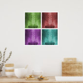 Digital X-Ray Pop Art Square Poster ポスター (キッチン)