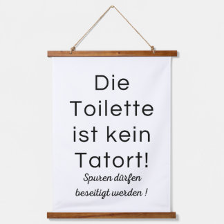 Digitales WC Poster Toilette Gästeklo Lustig 吊り下げ型タペストリー