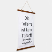 Digitales WC Poster Toilette Gästeklo Lustig 吊り下げ型タペストリー (傾斜あり)