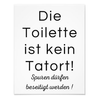 Digitales WC Poster Toilette Gästeklo Lustig, Bade フォトプリント