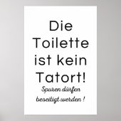 Digitales WC Poster Toilette Gästeklo Lustig, Bade ポスター (正面)