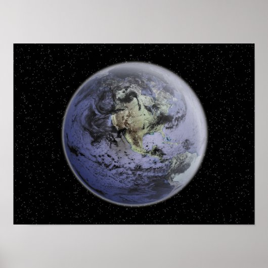 Digitally enhanced image of the Full Earth ポスター (正面)