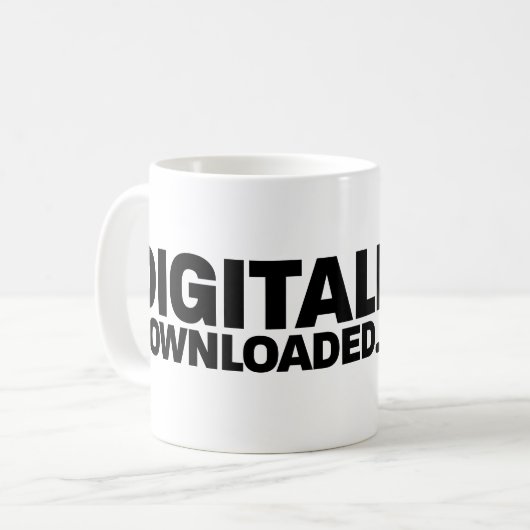 DigitallyDownloaded.net Coffee Mug コーヒーマグカップ (正面左)