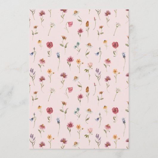 DigitalWildflower赤ちゃんシャワーママまたはパパのゲーム 招待状 (裏面)