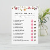 DigitalWildflower赤ちゃんシャワーママまたはパパのゲーム 招待状 (スタンド正面)