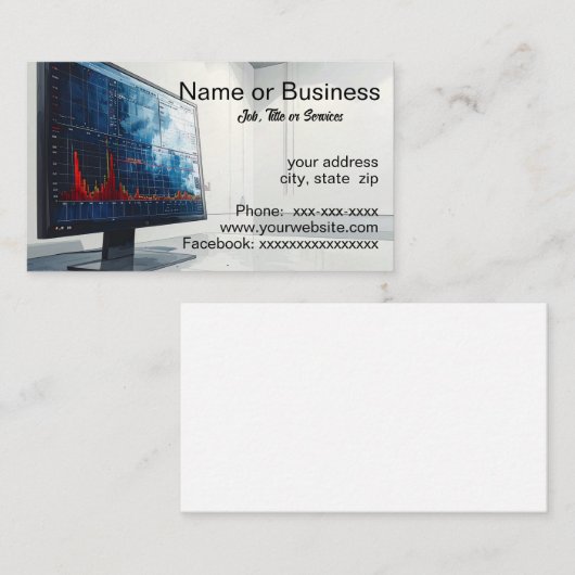 Digitial display with charts 名刺 (正面/裏面)