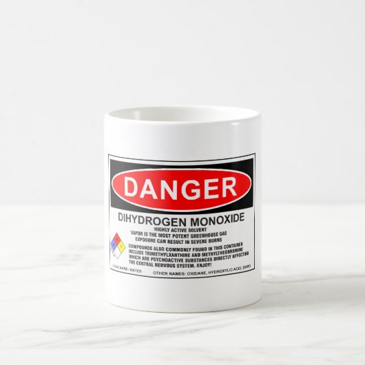 Dihydrogenの一酸化物のマグ1 コーヒーマグカップ (中央)