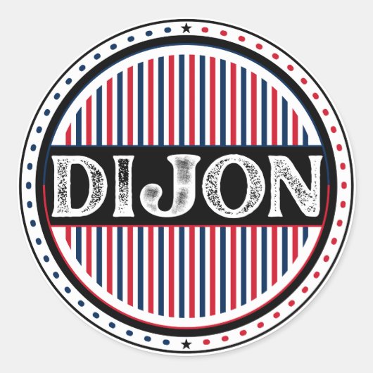 Dijon City Pride Emblem – French Identity ラウンドシール (正面)