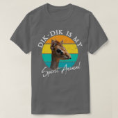 Dik Dikは私の精神の動物の野生動物のアフリカかわいいA Tシャツ (デザイン正面)