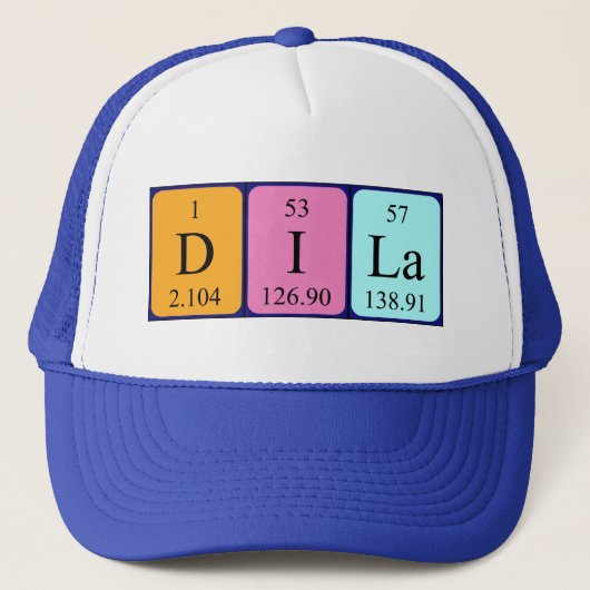 Dila周期表名hat キャップ (正面)