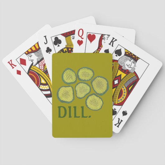 DILL (Deal)ピクルチップスグリーンコーシェールピクルス トランプ (裏面)