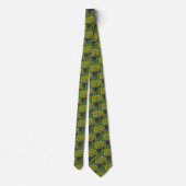 Dill Flower Watercolor Tie – Botanical Herb Illust ネクタイ (裏面)