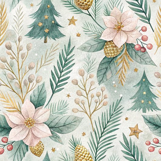 Dill Green and Gold Lux Napkins Monogram Holiday