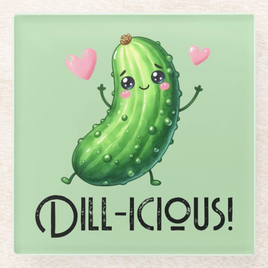 Dill-icous ガラスコースター (正面)