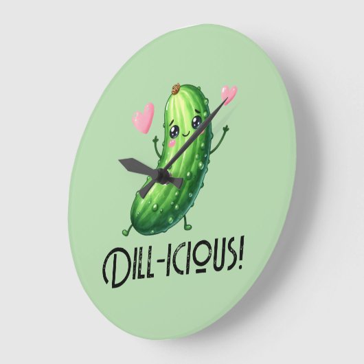 Dill-icous ラージ壁時計 (傾斜)