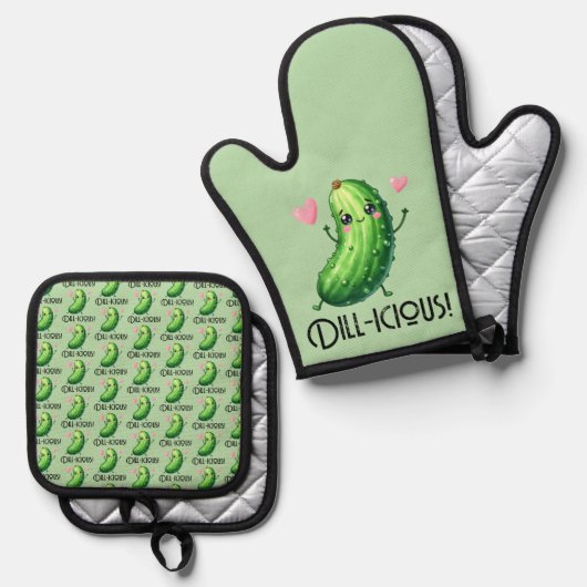 Dill-icous 鍋つかみ&鍋敷きセット (正面/裏面)