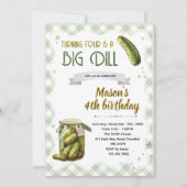 Dill pickle birthday boy invitation 招待状 (正面)