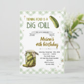 Dill pickle birthday boy invitation 招待状 (スタンド正面)