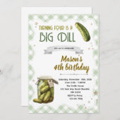 Dill pickle birthday boy invitation 招待状 (正面/裏面)