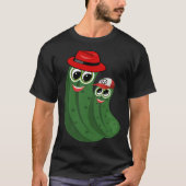 Dill Pickle Dad and Son Wearing Hats Tシャツ (正面)