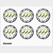 Dill Picklesラベルのパーソナライズ ラウンドシール (シート)