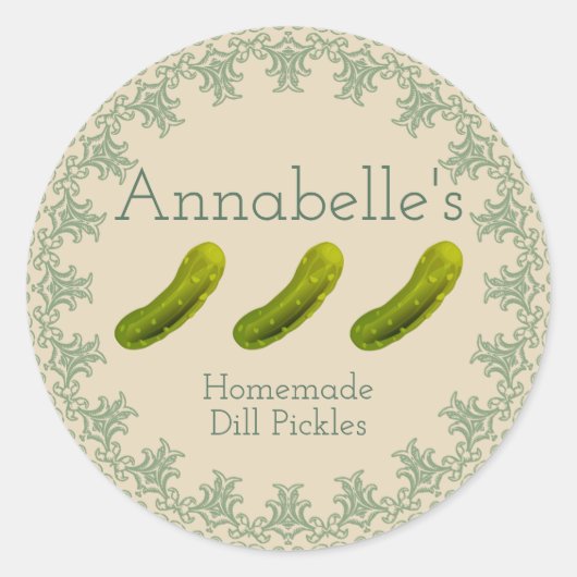 Dill Picklesラベル ラウンドシール (正面)