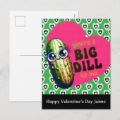 Dill Pickles Hearts Valentines Day Postcard シーズンポストカード (正面/裏面)