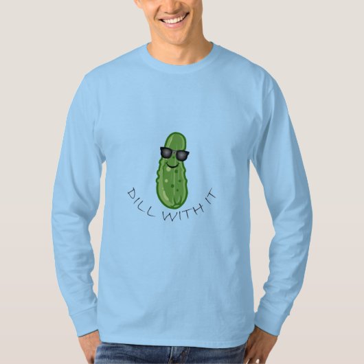 Dill With Itデザイン – 基本長袖Tシャツ Tシャツ (正面)